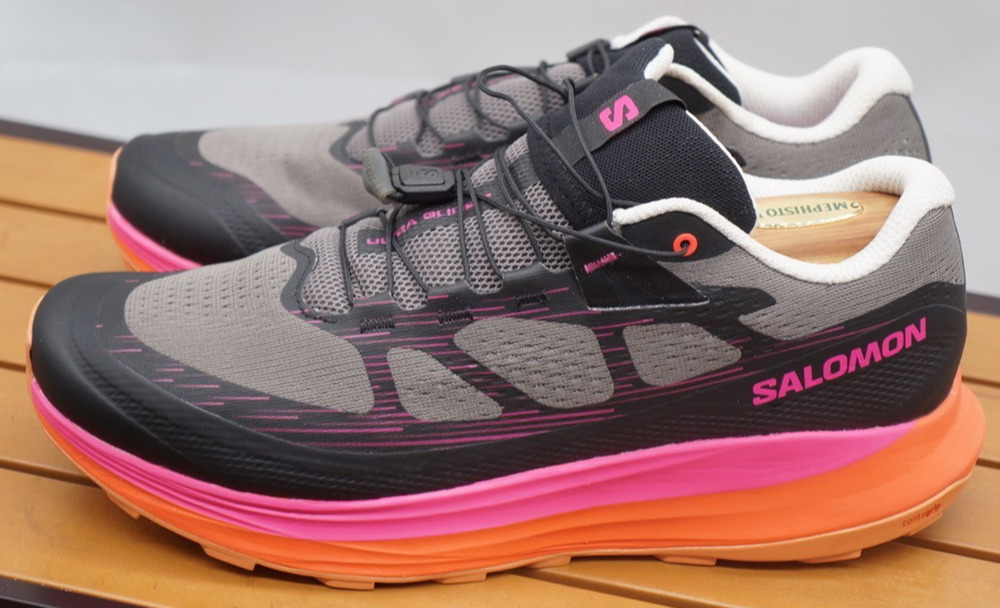 Salomon Ultra Glide 2 Mens 10 Pink Grey Trail Running Shoes Gorpcore Sneakers